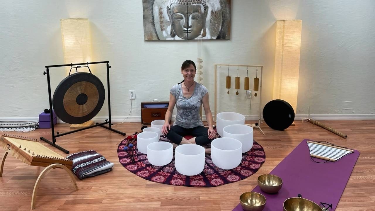 Sound healing practitioner Stephanie Winter