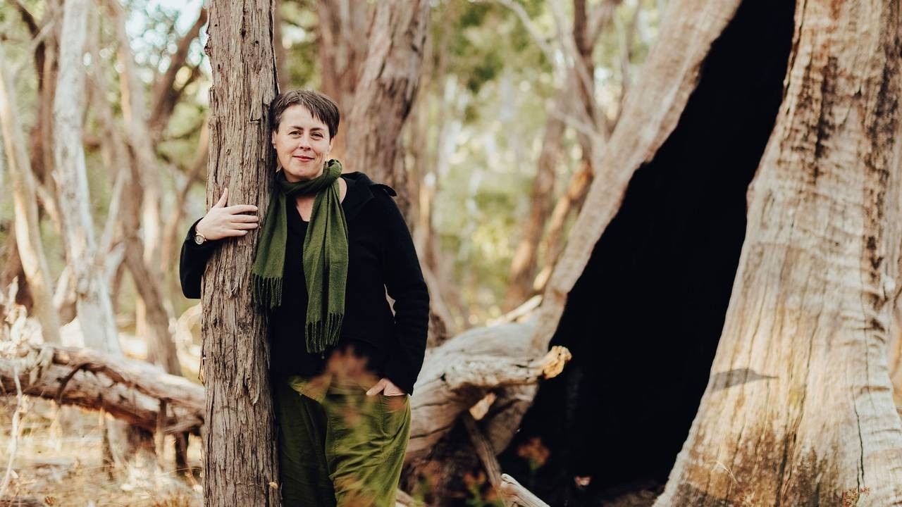 Sound healer in the woods